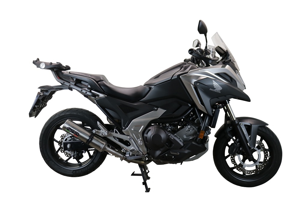 Exhaust compatible with Honda Nc 700 X - S Dct 2012-2018, M3 Inox , Homologated legal slip-on exhaust including removable db killer and link pipe 