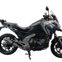 Exhaust compatible with Honda Nc 700 X - S Dct 2012-2018, M3 Inox , Homologated legal slip-on exhaust including removable db killer and link pipe 