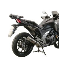 Exhaust compatible with Honda Nc 700 X - S Dct 2012-2018, M3 Inox , Homologated legal slip-on exhaust including removable db killer and link pipe 