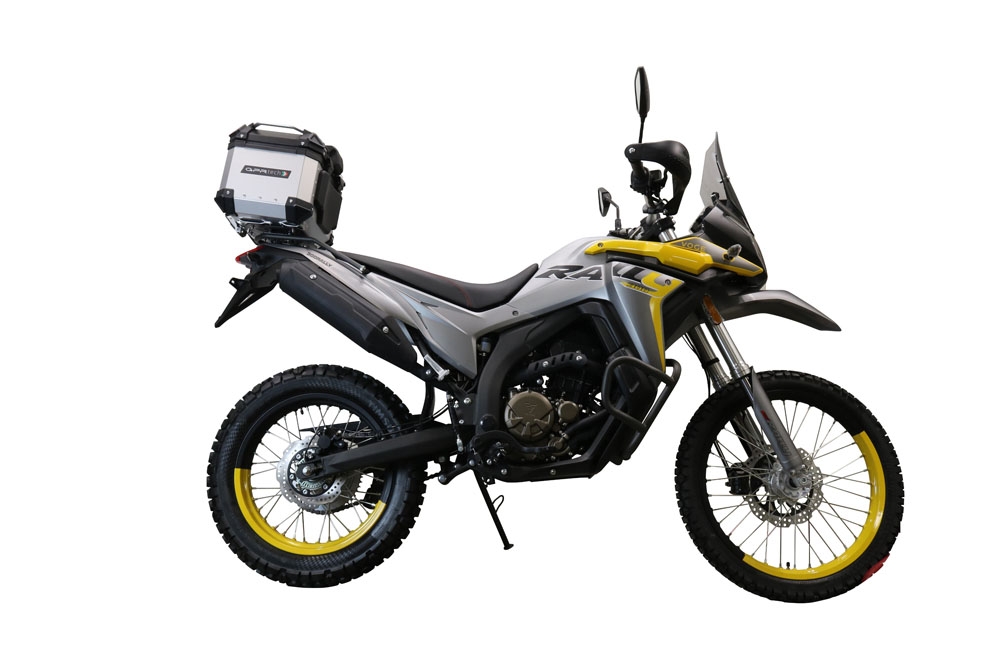 Topkoffer GPR TECH compatibel met  Voge 300Rally 2022/2024 e5 Alüminyum üst çanta, özel plaka dahil gümüş rengi Kapasite Litre 26