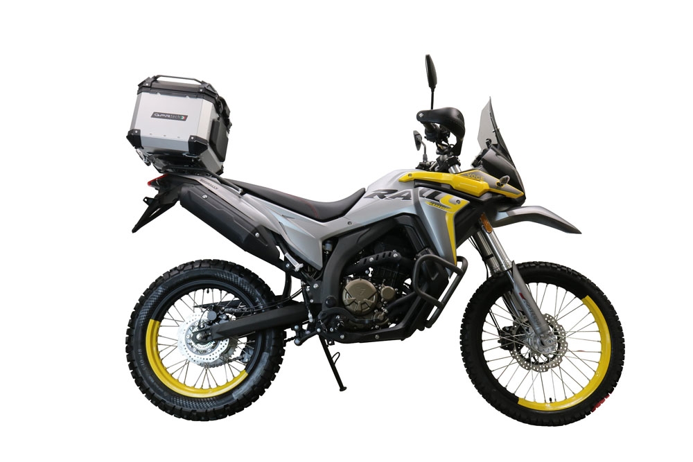 Topkoffer GPR TECH compatibel met  Voge 300Rally 2022/2024 e5 Alüminyum üst çanta, özel plaka dahil gümüş rengi Kapasite Litre 35