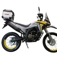 Topkoffer GPR TECH compatibel met  Voge 300Rally 2022/2024 e5 Alüminyum üst çanta, özel plaka dahil gümüş rengi Kapasite Litre 35