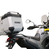 Topkoffer GPR TECH compatibel met  Voge 300Rally 2022/2024 e5 Alüminyum üst çanta, özel plaka dahil gümüş rengi Kapasite Litre 35
