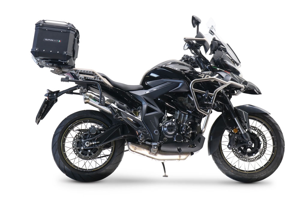 Egzoz ile uyumlu Zontes 350 T1 ADV 2022-2024, Powercone Evo, Egzoz yasal, onaylı, çıkarılabilir db killer ve bağlantı borulu susturucu 