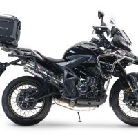Egzoz ile uyumlu Zontes 350 T1 ADV 2022-2024, Powercone Evo, Egzoz yasal, onaylı, çıkarılabilir db killer ve bağlantı borulu susturucu 