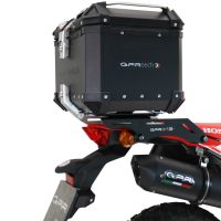 Topkoffer GPR TECH compatibel met  Honda Crf 300 L / Rally 2021/2024 e5 Alüminyum üst kasa, siyah renk, tavan rafı ve özel plaka dahil Kapasite Litre 45