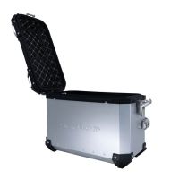 GPR TECH compatible with  Benelli Trk 502 X 2021/2024 e5 GPR TECH Pair of side cases aluminum made, silver color with specific pannier holder Capacity 38 LT. + 38 LT.