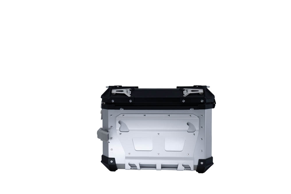 GPR TECH compatible with  Bmw F 850 Gs 2018/2020 e4 GPR TECH Pair of side cases aluminum made with contoured right side, silver color with specific pannier holder Capacity 38 LT. + 32 LT.