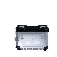GPR TECH compatible with  Bmw F 850 Gs 2018/2020 e4 GPR TECH Pair of side cases aluminum made with contoured right side, silver color with specific pannier holder Capacity 38 LT. + 32 LT.