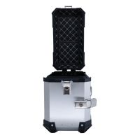 GPR TECH compatible with  Bmw F 850 Gs 2018/2020 e4 GPR TECH Pair of side cases aluminum made with contoured right side, silver color with specific pannier holder Capacity 38 LT. + 32 LT.