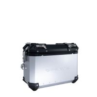 GPR TECH compatible with  Bmw F 850 Gs 2018/2020 e4 GPR TECH Pair of side cases aluminum made with contoured right side, silver color with specific pannier holder Capacity 38 LT. + 32 LT.