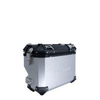 GPR TECH compatible with  Bmw F 850 Gs 2018/2020 e4 GPR TECH Pair of side cases aluminum made with contoured right side, silver color with specific pannier holder Capacity 38 LT. + 32 LT.