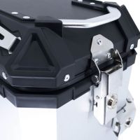 GPR TECH compatible with  Bmw F 850 Gs 2018/2020 e4 GPR TECH Pair of side cases aluminum made with contoured right side, silver color with specific pannier holder Capacity 38 LT. + 32 LT.