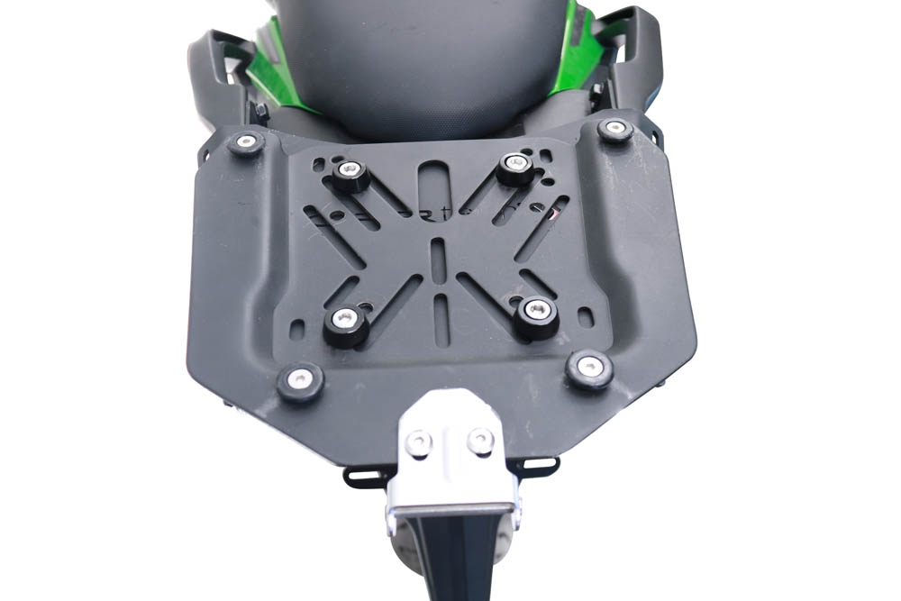 GPR TECH compatibel met  Kawasaki Versys 650 2017/2020 e4 Alüminyum üst çanta, özel plaka dahil gümüş rengi Kapasite Litre 45