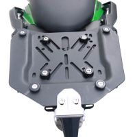 GPR TECH compatibel met  Kawasaki Versys 650 2017/2020 e4 Alüminyum üst çanta, özel plaka dahil gümüş rengi Kapasite Litre 45