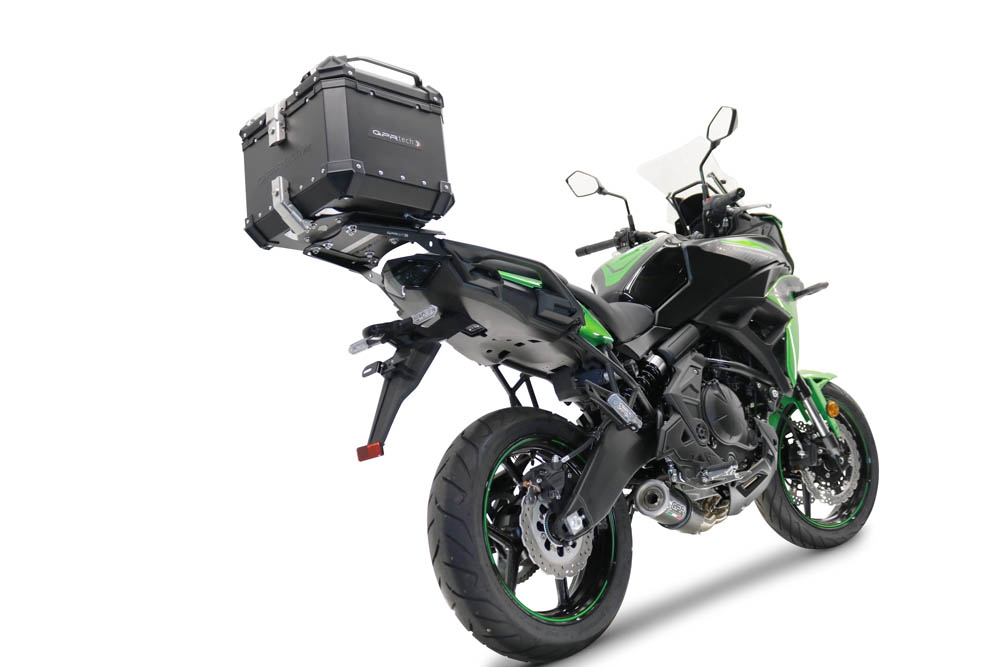 GPR TECH compatibel met  Kawasaki Versys 650 2023/2024 e5 plus Alüminyum üst kasa, siyah renk ve özel plaka dahildir Kapasite Litre 55