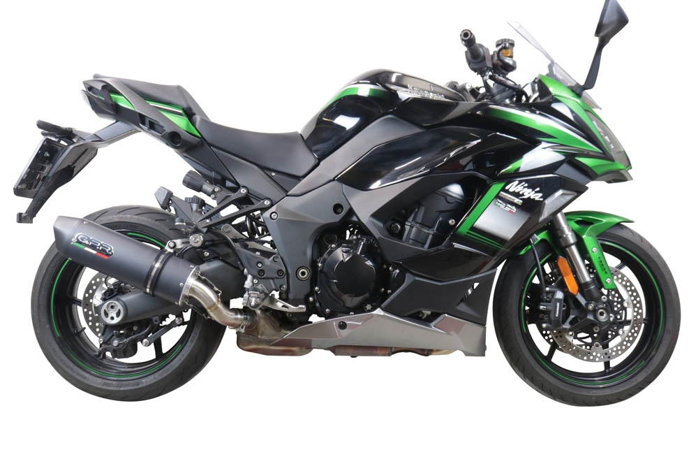 Egzoz ile uyumlu Kawasaki Ninja 1000 Sx 2021-2024, Furore Evo4 Nero, Egzoz yasal, onaylı, çıkarılabilir db killer ve bağlantı borulu susturucu 