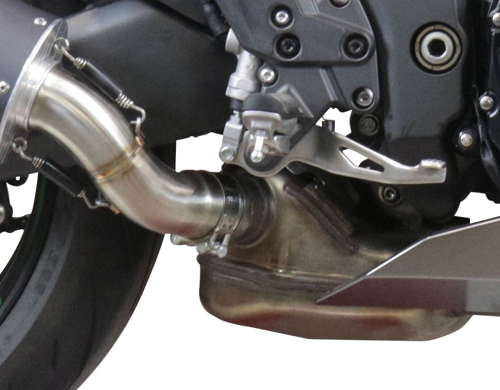 Egzoz ile uyumlu Kawasaki Ninja 1000 Sx 2021-2024, Furore Evo4 Nero, Egzoz yasal, onaylı, çıkarılabilir db killer ve bağlantı borulu susturucu 