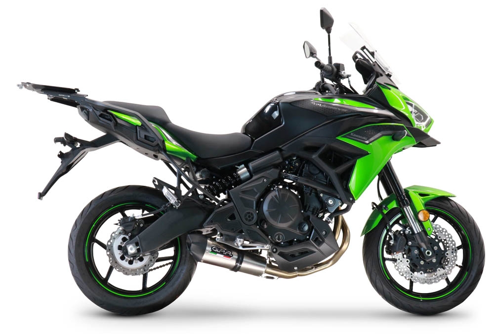 Egzoz GPR ile uyumlu  Kawasaki Versys 650 2017-2020, New Grand Prix Evo Titanium, Yalnızca gürültü için onaylanan sistem, AB dışındaki pazarlar için geçerlidir Tam hat, susturucu artı toplayıcı 