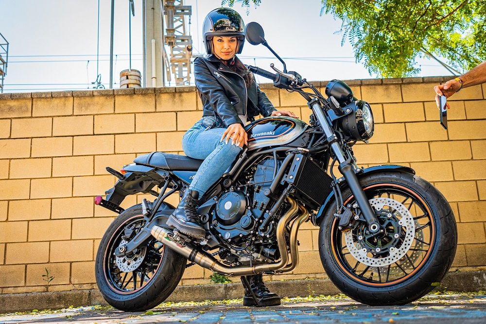 Exhaust compatible with Kawasaki Z 650 RS 2021-2023, Deeptone Inox, full system exhaust legal for UK and non-EU countries including removable db killer 