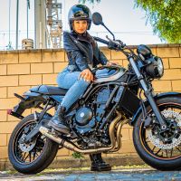 Exhaust compatible with Kawasaki Z 650 RS 2021-2023, Deeptone Inox, full system exhaust legal for UK and non-EU countries including removable db killer 