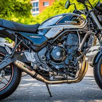 Exhaust compatible with Kawasaki Z 650 RS 2021-2023, Deeptone Inox, full system exhaust legal for UK and non-EU countries including removable db killer 