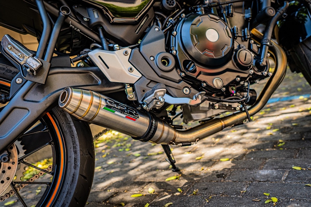 Exhaust compatible with Kawasaki Z 650 RS 2021-2023, Deeptone Inox, full system exhaust legal for UK and non-EU countries including removable db killer 