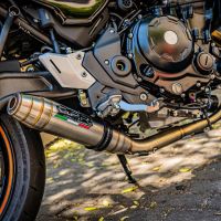 Exhaust compatible with Kawasaki Z 650 RS 2021-2023, Deeptone Inox, full system exhaust legal for UK and non-EU countries including removable db killer 