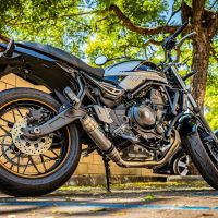 Exhaust compatible with Kawasaki Z 650 RS 2021-2023, Deeptone Inox, full system exhaust legal for UK and non-EU countries including removable db killer 