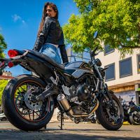 Egzoz ile uyumlu Kawasaki Z 650 RS 2021-2023, M3 Inox , Yalnızca gürültü için onaylanan sistem, AB dışındaki pazarlar için geçerlidir Tam hat, susturucu artı toplayıcı 
