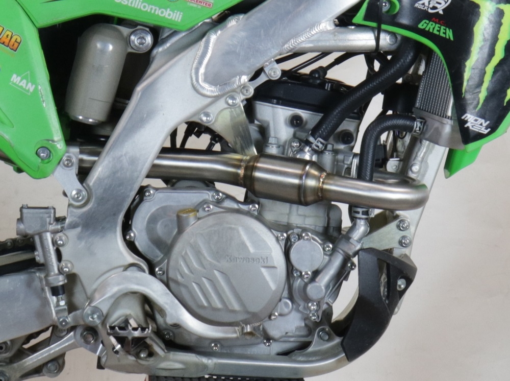 Egzoz ile uyumlu Kawasaki KX 250 X 2021-2022, Pentacross FULL Titanium, Yarış Sistemi Susturucu ve özel bağlantı borusu 