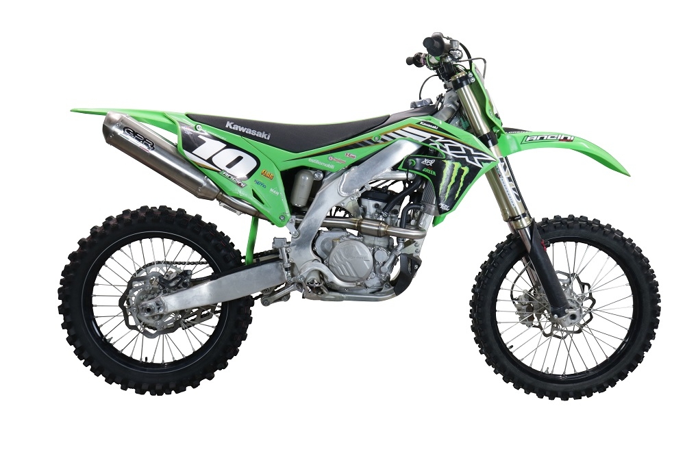 Egzoz ile uyumlu Kawasaki KX 250 X 2021-2022, Pentacross FULL Titanium, Yarış Sistemi Susturucu ve özel bağlantı borusu 