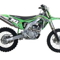 Egzoz ile uyumlu Kawasaki KX 250 X 2021-2022, Pentacross FULL Titanium, Yarış Sistemi Susturucu ve özel bağlantı borusu 