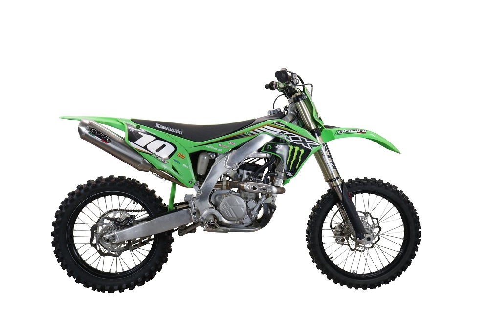 Egzoz ile uyumlu Kawasaki KX 250 F 2021-2023, Pentacross Inox, Yarış Sistemi Susturucu ve özel bağlantı borusu 