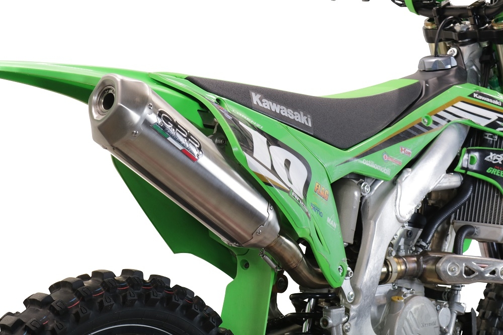 Egzoz ile uyumlu Kawasaki KX 250 F 2021-2023, Pentacross Inox, Yarış Sistemi Susturucu ve özel bağlantı borusu 