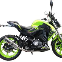 Egzoz ile uyumlu Keeway Rkf 125 2018-2020, M3 Inox , Yalnızca gürültü için onaylanan sistem, AB dışındaki pazarlar için geçerlidir Tam hat, susturucu artı toplayıcı 