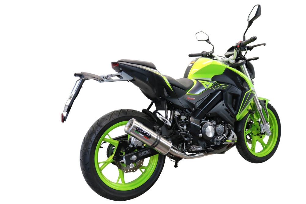 Egzoz ile uyumlu Keeway Rkf 125 2018-2020, M3 Inox , Yalnızca gürültü için onaylanan sistem, AB dışındaki pazarlar için geçerlidir Tam hat, susturucu artı toplayıcı 