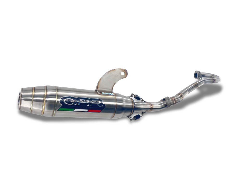 Exhaust compatible with Kawasaki KLX 140R 2021-2025, Deeptone Inox, Racing full system exhaust, including removable db killer/spark arrestor 