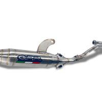 Exhaust compatible with Kawasaki KLX 140R 2021-2025, Deeptone Inox, Racing full system exhaust, including removable db killer/spark arrestor 
