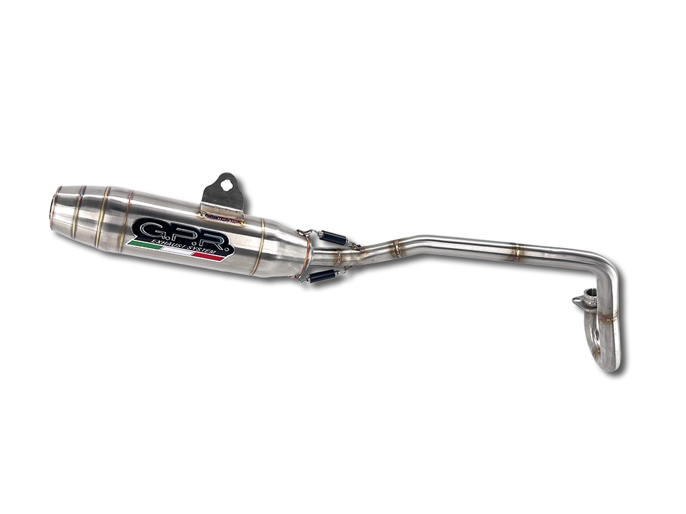 Exhaust compatible with Kawasaki KLX 110 / 110 L 2003-2025, Deeptone Inox, Racing full system exhaust, including removable db killer/spark arrestor 