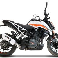 Egzoz ile uyumlu Ktm Duke 250 2021-2023, Albus Evo4, Egzoz yasal, onaylı, çıkarılabilir db killer ve bağlantı borulu susturucu 