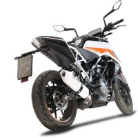 Egzoz ile uyumlu Ktm Duke 250 2021-2023, Albus Evo4, Egzoz yasal, onaylı, çıkarılabilir db killer ve bağlantı borulu susturucu 
