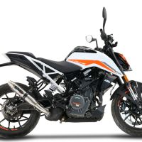Egzoz ile uyumlu Ktm Duke 390 2021-2024, Deeptone Inox, Egzoz yasal, onaylı, çıkarılabilir db killer ve bağlantı borulu susturucu 