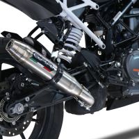 Egzoz ile uyumlu Ktm Duke 390 2021-2024, Deeptone Inox, Egzoz yasal, onaylı, çıkarılabilir db killer ve bağlantı borulu susturucu 