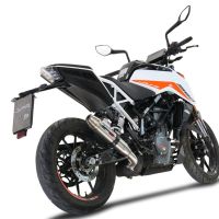 Egzoz ile uyumlu Ktm Duke 390 2021-2024, Deeptone Inox, Egzoz yasal, onaylı, çıkarılabilir db killer ve bağlantı borulu susturucu 
