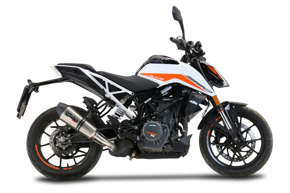 Egzoz GPR ile uyumlu  Ktm Duke 390 2021-2024, New Grand Prix Evo Titanium, Egzoz yasal, onaylı, çıkarılabilir db killer ve bağlantı borulu susturucu 