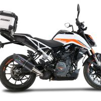 Topkoffer GPR TECH compatibel met  Ktm Duke 125 2021/2023 e5 Alüminyum, gümüş renginde üst kasa, tavan rafı ve özel plaka dahil Kapasite Litre 26