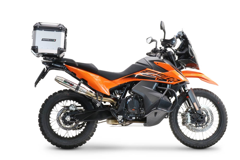 Topkoffer GPR TECH compatibel met  Husqvarna Norden 901 2022/2024 e5 Alüminyum üst çanta, özel plaka dahil gümüş rengi Kapasite Litre 35