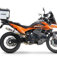 Topkoffer GPR TECH compatibel met  Husqvarna Norden 901 2022/2024 e5 Alüminyum üst çanta, özel plaka dahil gümüş rengi Kapasite Litre 35