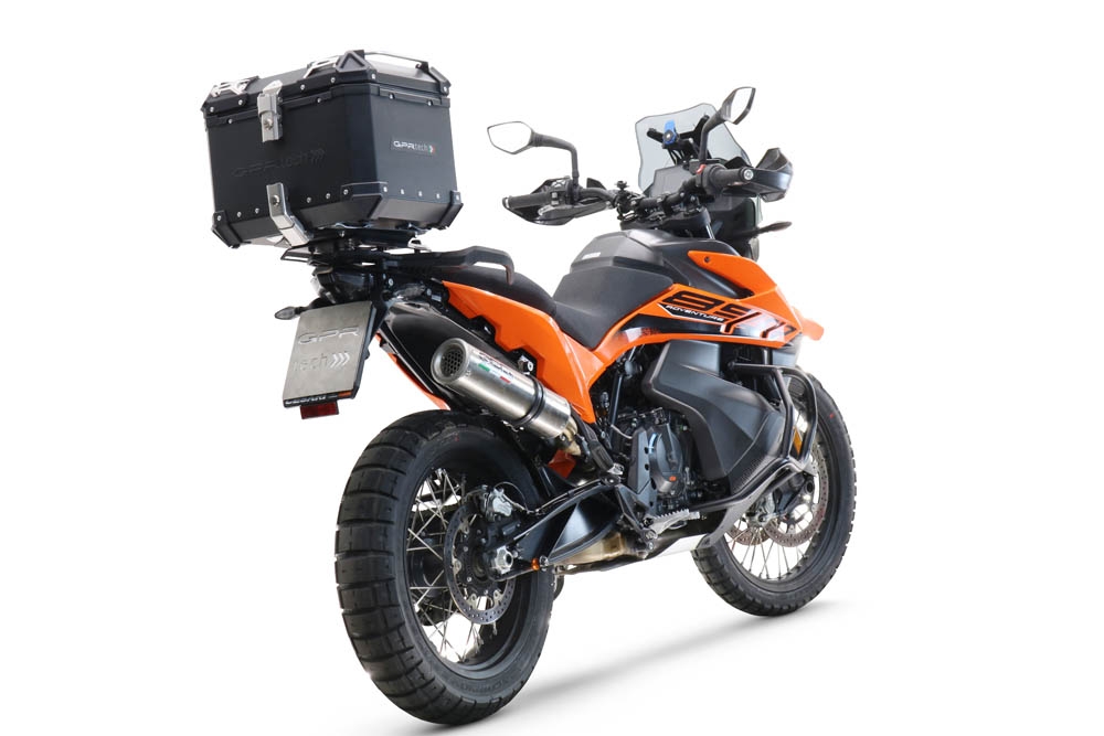 Topkoffer GPR TECH compatibel met  Husqvarna Norden 901 2022/2024 e5 Alüminyum üst kasa, siyah renk ve özel plaka dahildir Kapasite Litre 55